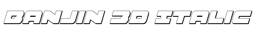 Banjin 3D Italic