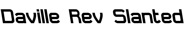 Daville Rev Slanted Font Image