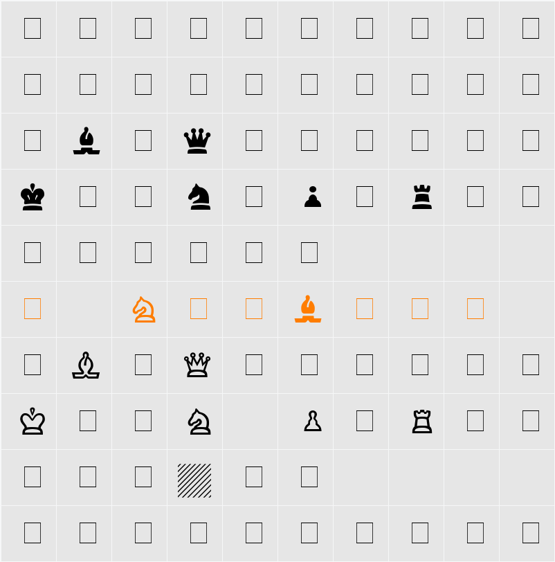 Chess SSi Character Map