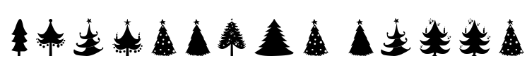 Christmas Trees Font Image