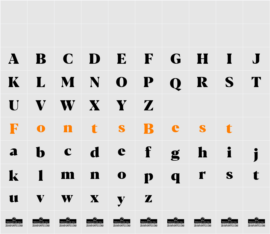 Blacker Display Character Map