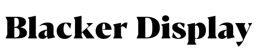 Blacker Display Font Image