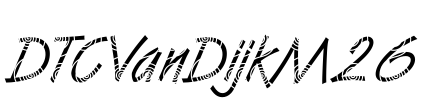 DTCVanDijkM26 Font Image