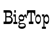 BigTop Font Image