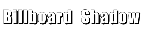 Billboard Shadow Font Image