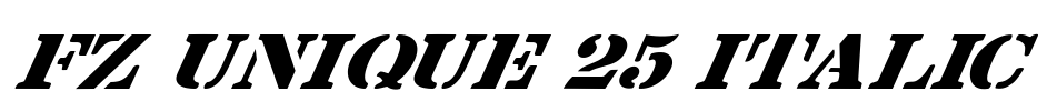 FZ UNIQUE 25 ITALIC