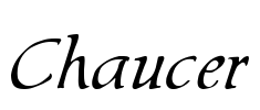 Chaucer Font Image