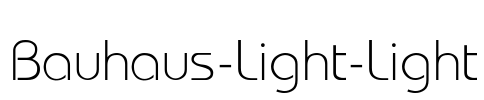 Bauhaus-Light-Light Font Image