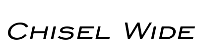 Chisel Wide Font Image