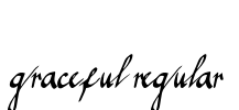 graceful regular Font Image