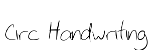 Circ Handwriting Font Image