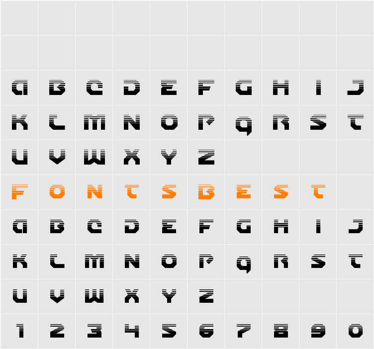 Gunner Storm Halftone Character Map