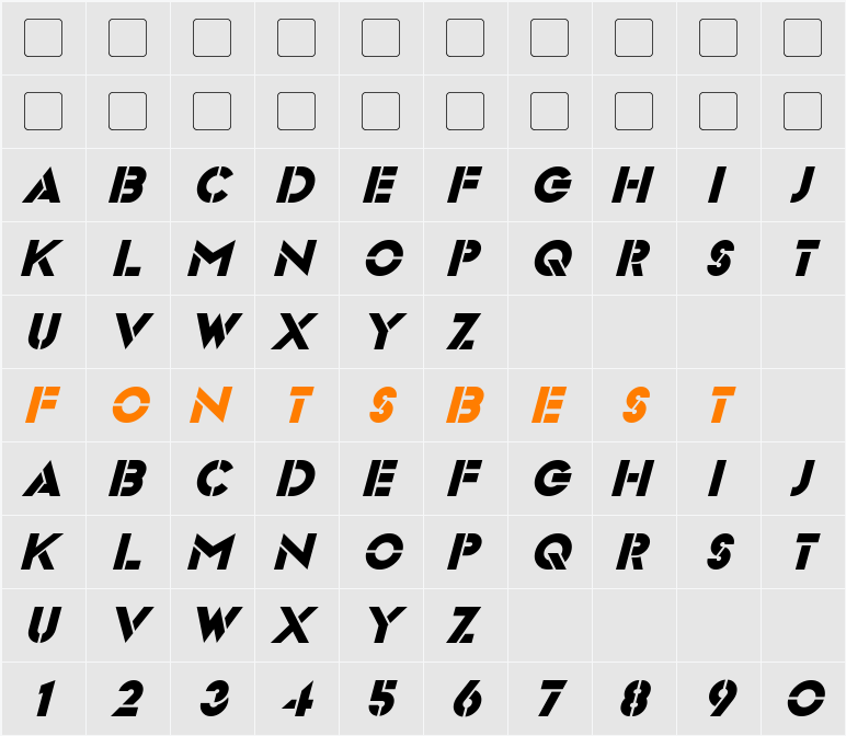 Videopac Character Map