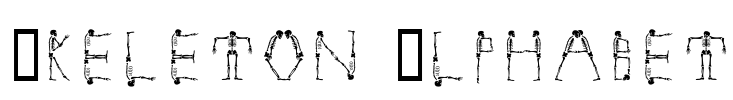 Skeleton Alphabet Font Image