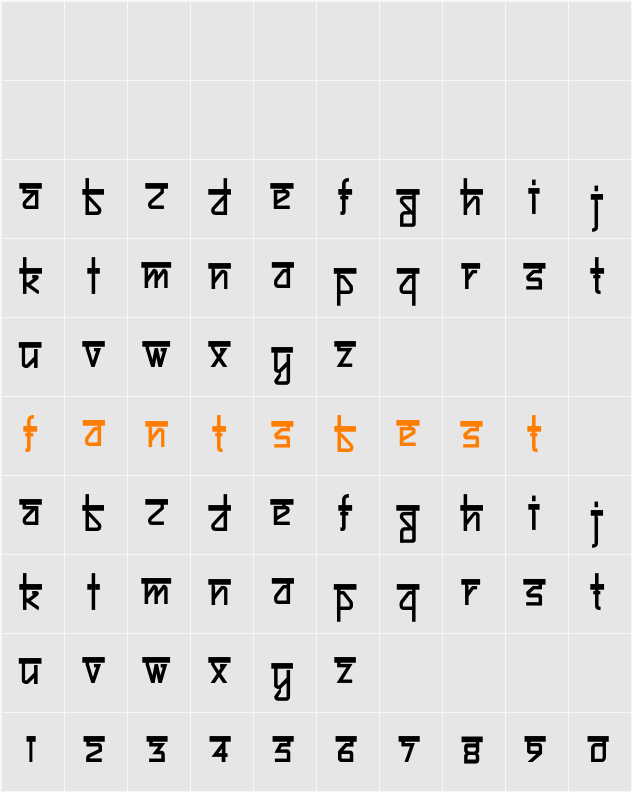 Bitling sujatra Character Map