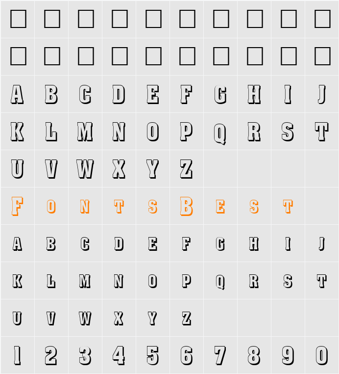 State Shadow Character Map