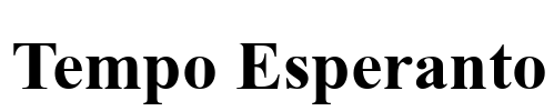 Tempo Esperanto Font Image
