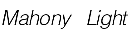 Mahony Light Font Image