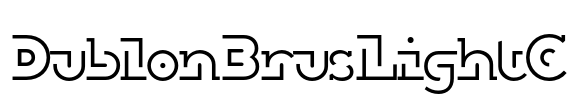 DublonBrusLightC Font Image