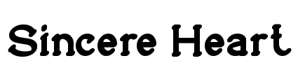 Sincere Heart Font Image