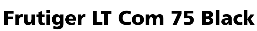 Frutiger LT Com 75 Black
