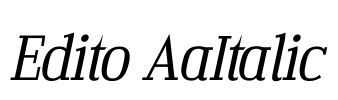 Edito AaItalic Font Image