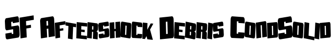 SF Aftershock Debris CondSolid Font Image