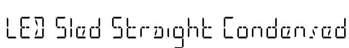 LED Sled Straight Condensed Font Image