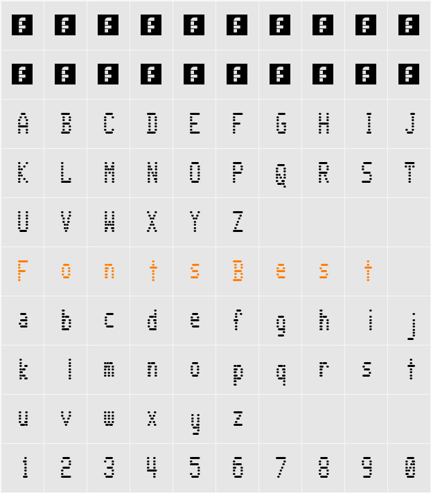 WarText Character Map