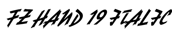 FZ HAND 19 ITALIC Font Image