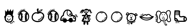 KBABCDoodles Font Image