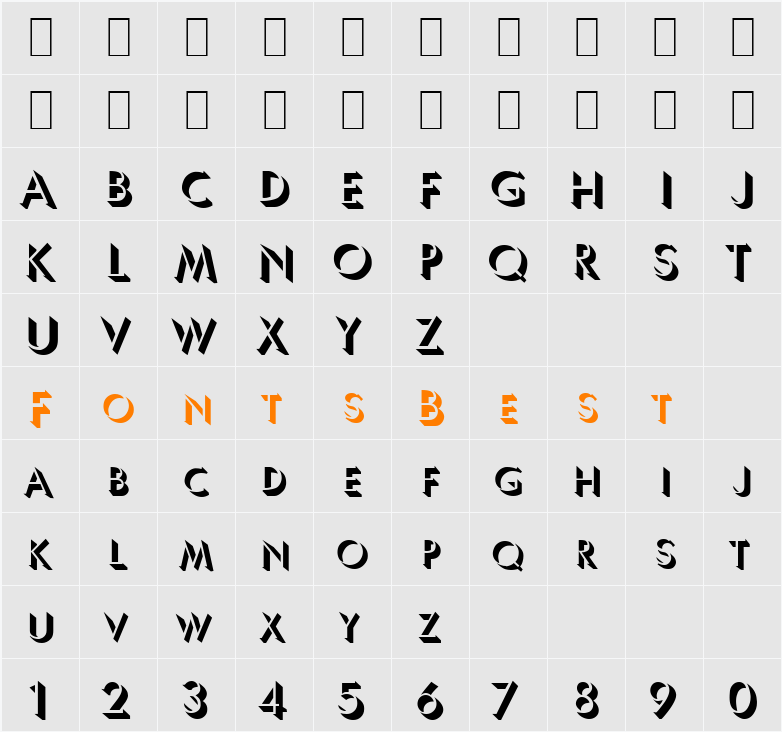 Tuxor Becker Character Map
