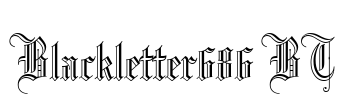 Blackletter686 BT Font Image