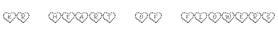 KR Heart of Flowers Font Image