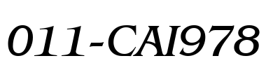 011-CAI978 Font Image
