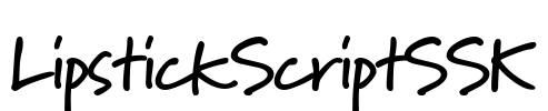 LipstickScriptSSK Font Image