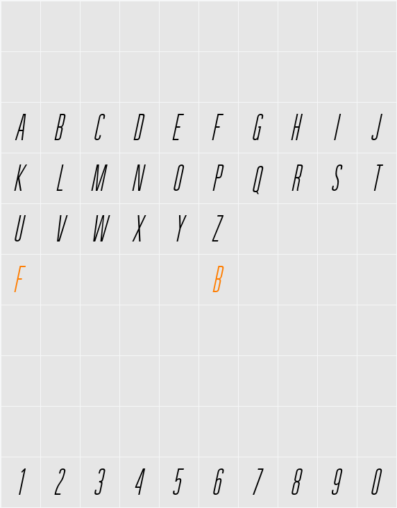 Guilder Free Character Map