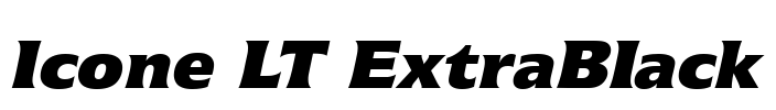 Icone LT ExtraBlack Font Image