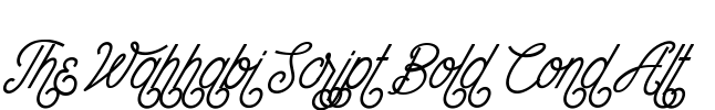 The Wahhabi Script Bold Cond Alt Font Image