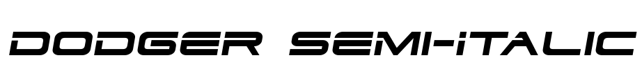 Dodger Semi-Italic Font Image
