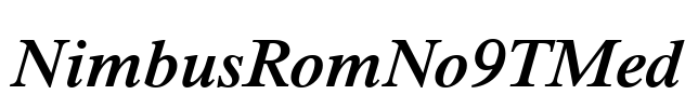 NimbusRomNo9TMed Font Image
