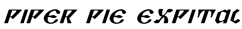 Piper Pie ExpItal Font Image