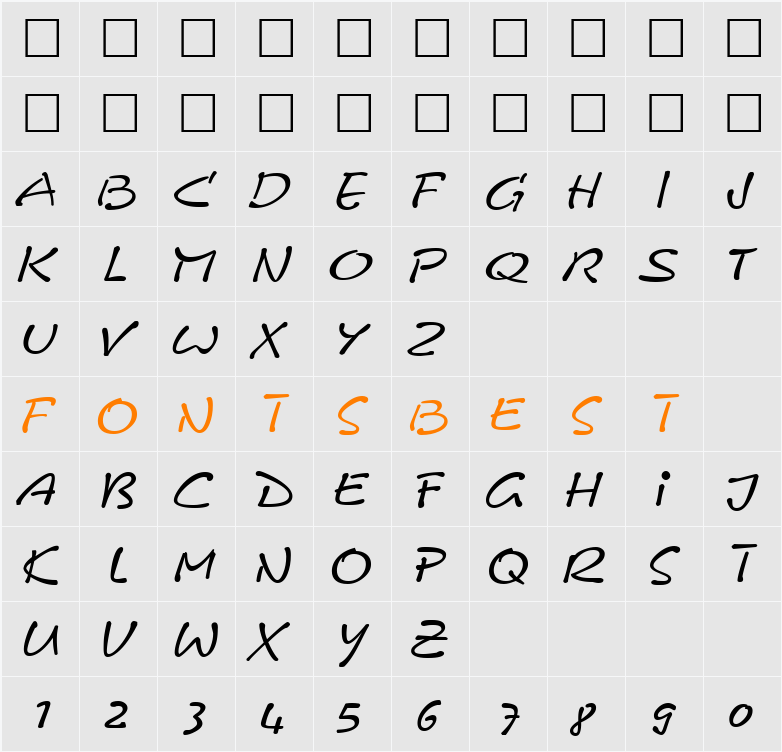 Pyxidium Quick Character Map