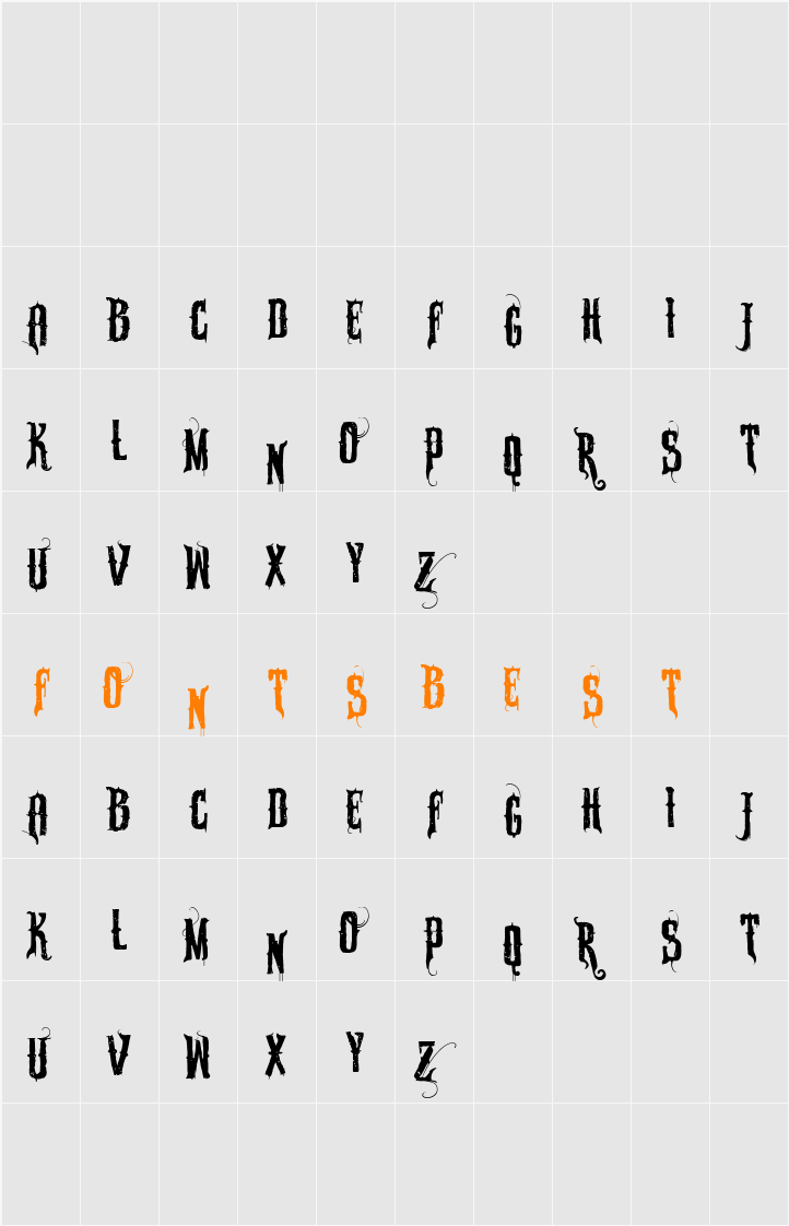 VTKS SABONETE Character Map