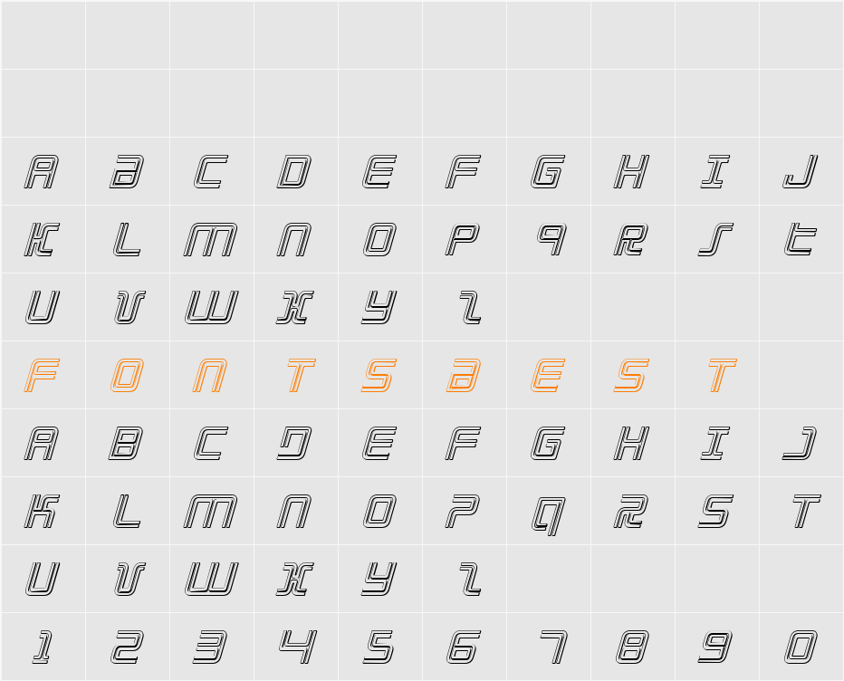 Election Day 3D Italic Character Map