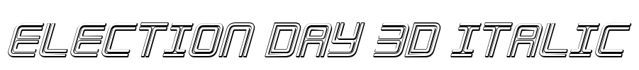 Election Day 3D Italic Font Image