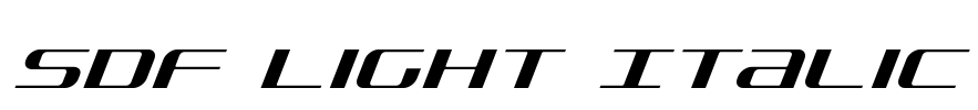 SDF Light Italic Font Image