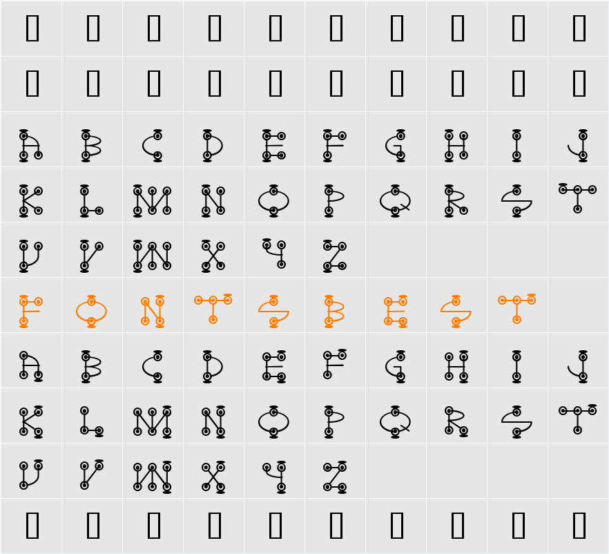 GalactoseTWO Character Map