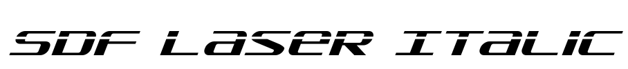 SDF Laser Italic Font Image