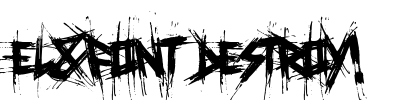 El&Font Destroy! Font Image